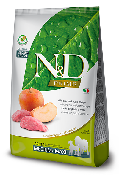 N&D Prime Wild Boar & Apple Adult Medium & Maxi 12kg
